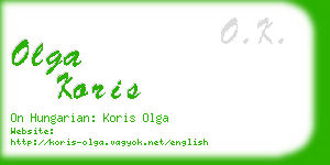 olga koris business card